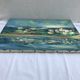 Painting painting oil on canvas Oechslin view village edge of vintage water