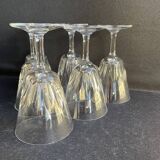 6 baccarat wine glasses côte d'azur service - size n°3 - stamped
