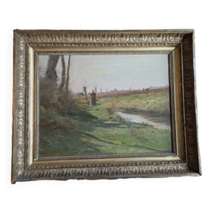 Huile sur toile ''Bocage