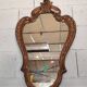 Rococo Style Mirror in Gilded Wood with Sculpted Pediment