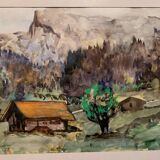 Jean Jacques GRUNENWALD (1911 - 1982) - Gouache And Pastel - Mountain