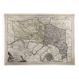 Old map of Pontoise and Gonesse