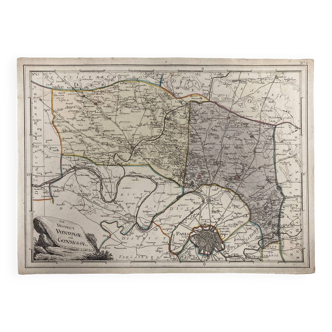 Carte ancienne Pontoise et Gonesse