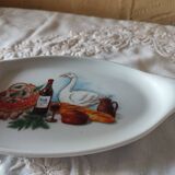 Duck-shaped foie gras dish, Sologne porcelain