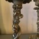 Pair of candlesticks with naturalistic decorations (gothic art nouveau) snake, salamander