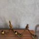 Old pairs of bronze wall sconces