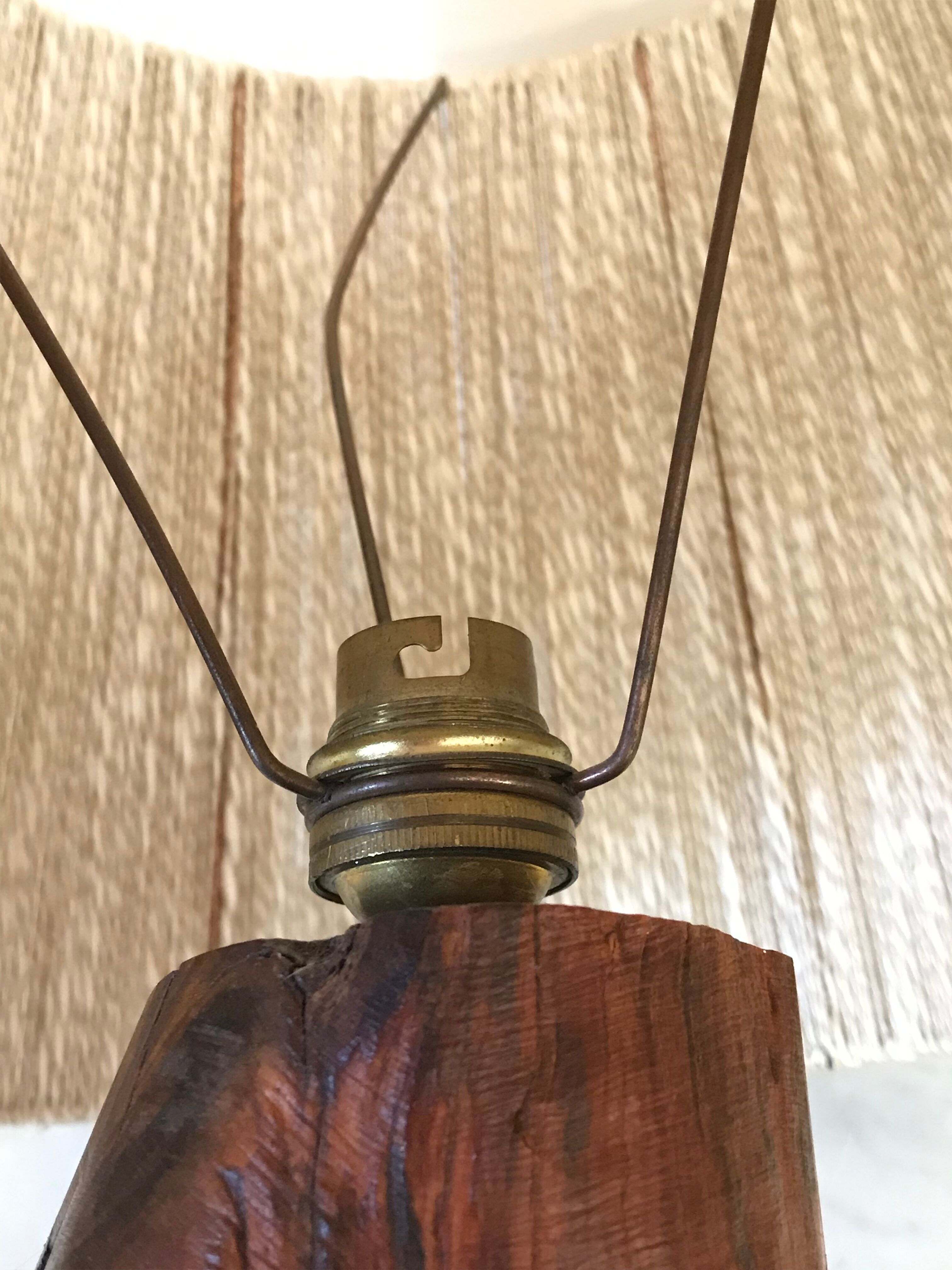 Vintage lamp in solid wood