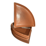 6 stoneware "quarter" plates