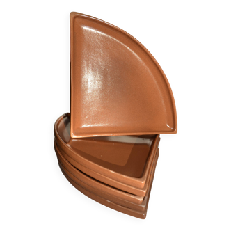 6 assiettes en grès "quartier"