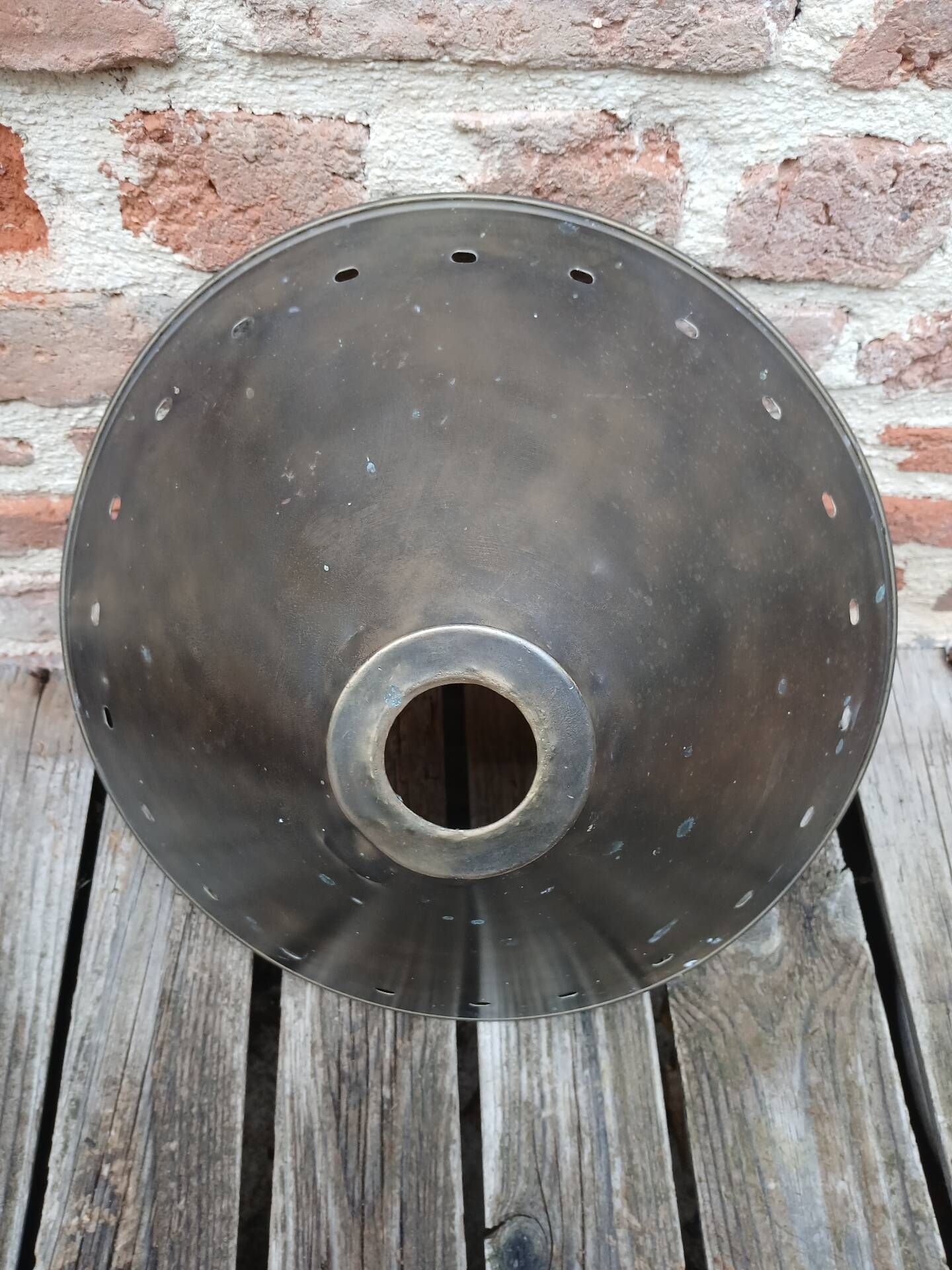 Antique brass lampshade