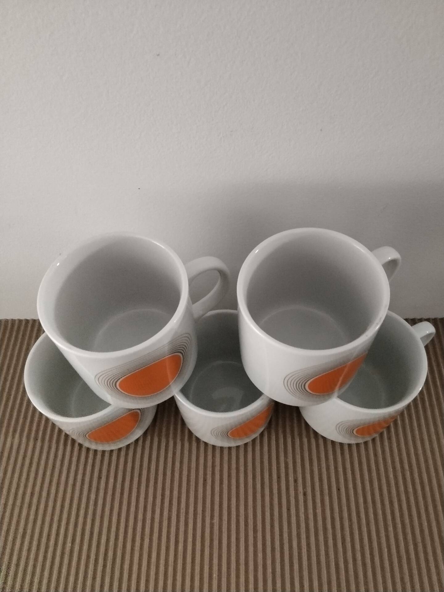 Set of 5 vintage Bareuther Bavaria cups/mugs