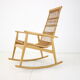Mid-century rattan rocking chair, 1960's