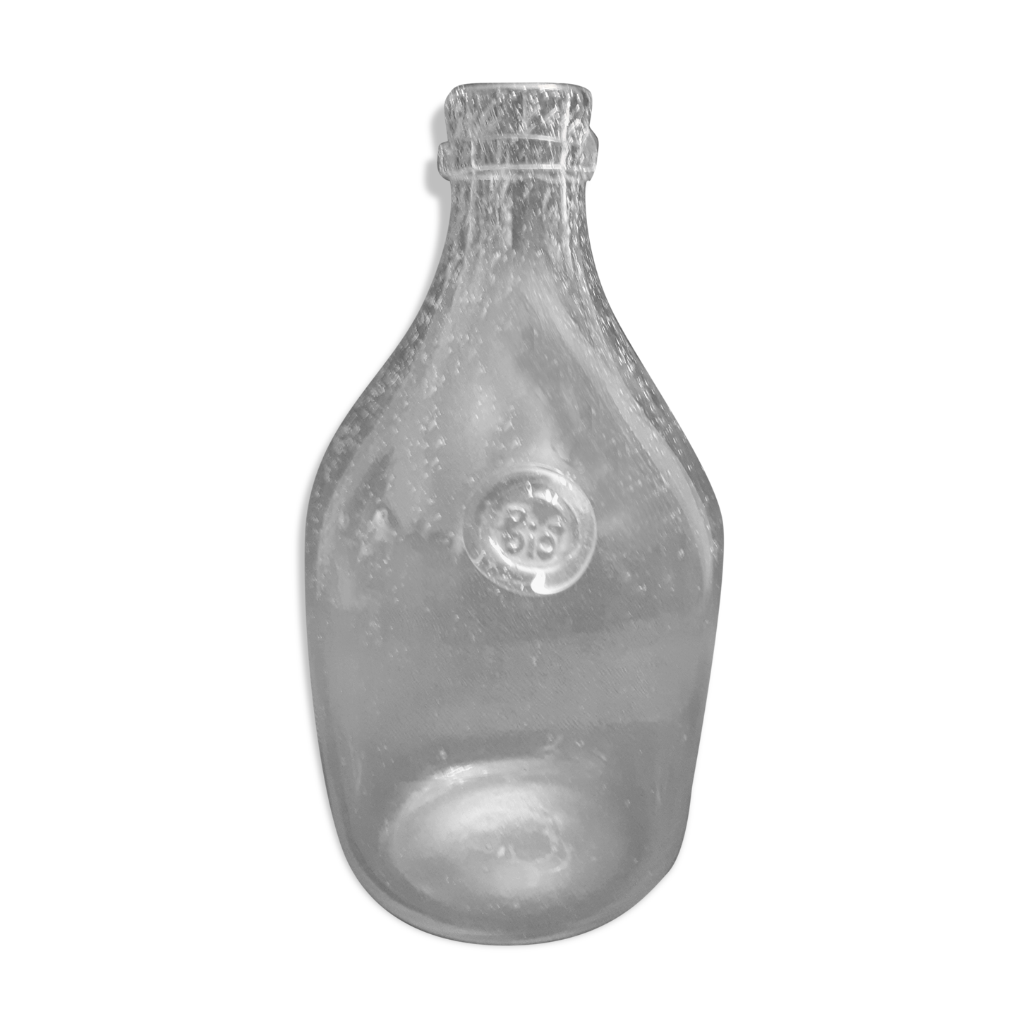 Bottle bubbling glass artisan Biot vintage 1970