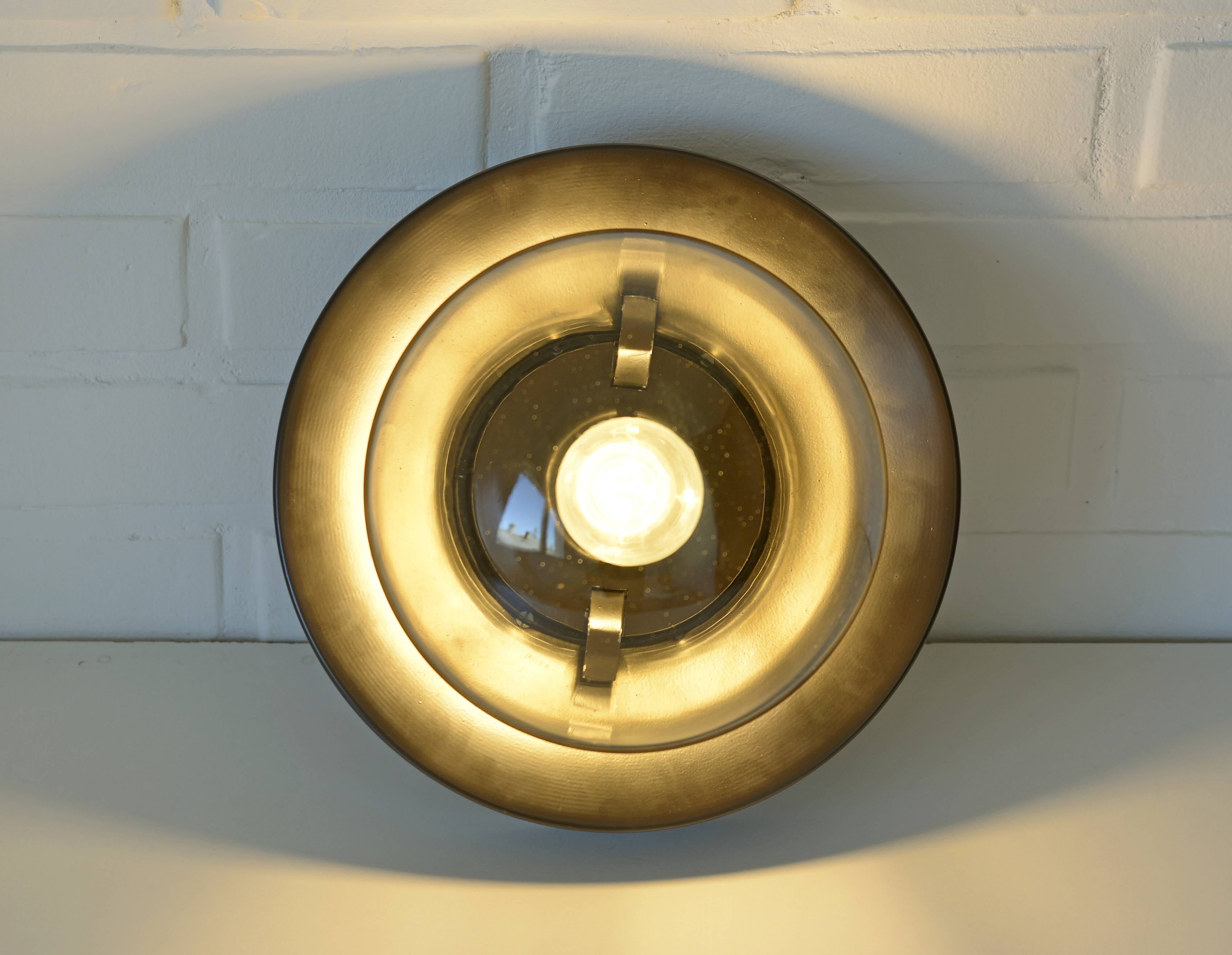 Vintage sconce flush mount mid-century ceiling light space age style 1980's