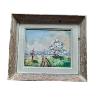 Tableau paysage printanier