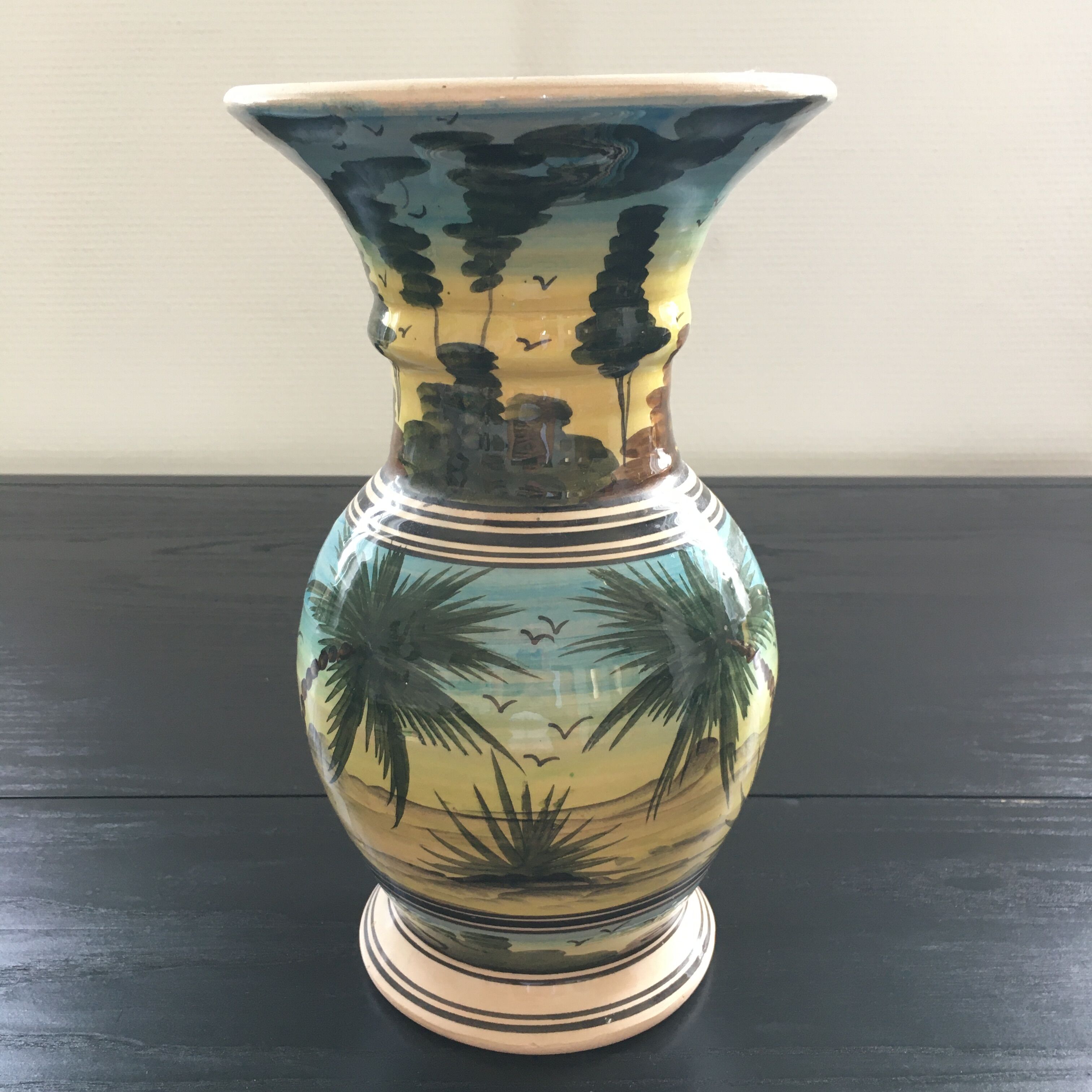 Vase déco cocotiers