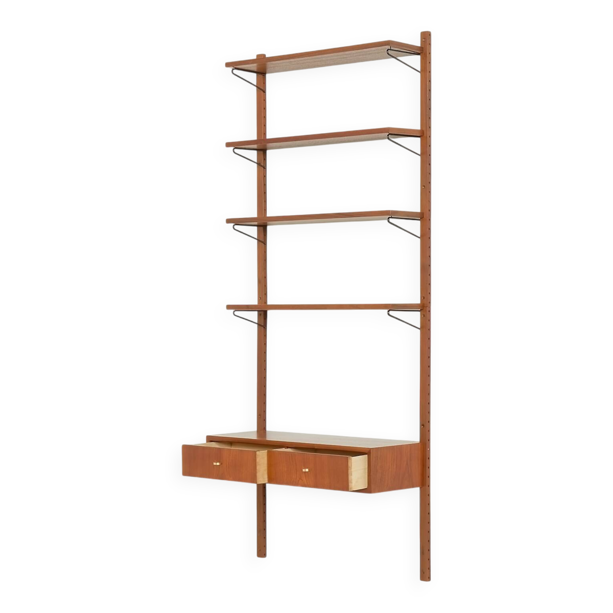 Scandinavian vintage wall unit with a console in the style of Poul Cadovius, 1960s