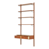 Scandinavian vintage wall unit with a console in the style of Poul Cadovius, 1960s