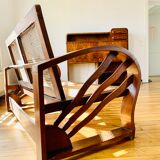 Set living room armchairs sofa colonial style art deco