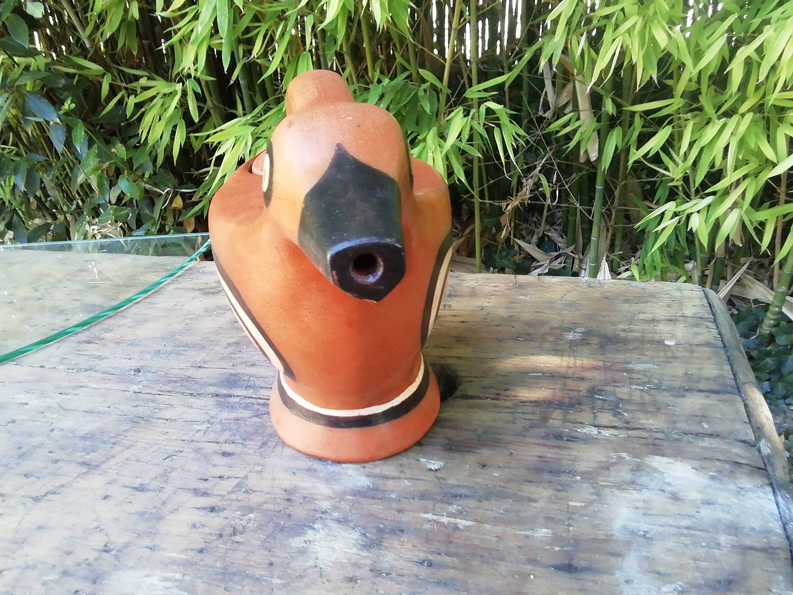 Terracotta jug, ceramic, email