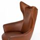 Mid-Century Italian Wingback Armchair in Leatherette, 1950s