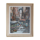 Oil on canvas Neapolitan market scene of the 50s