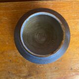 Vintage Blue-Brown Ceramic Ball Vase, Made in France