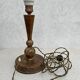 Art Deco Table Lamp | Vintage White Opaline Mushroom Glass | Restored Solid Wood | Fully Rewired | Bauhaus Style
