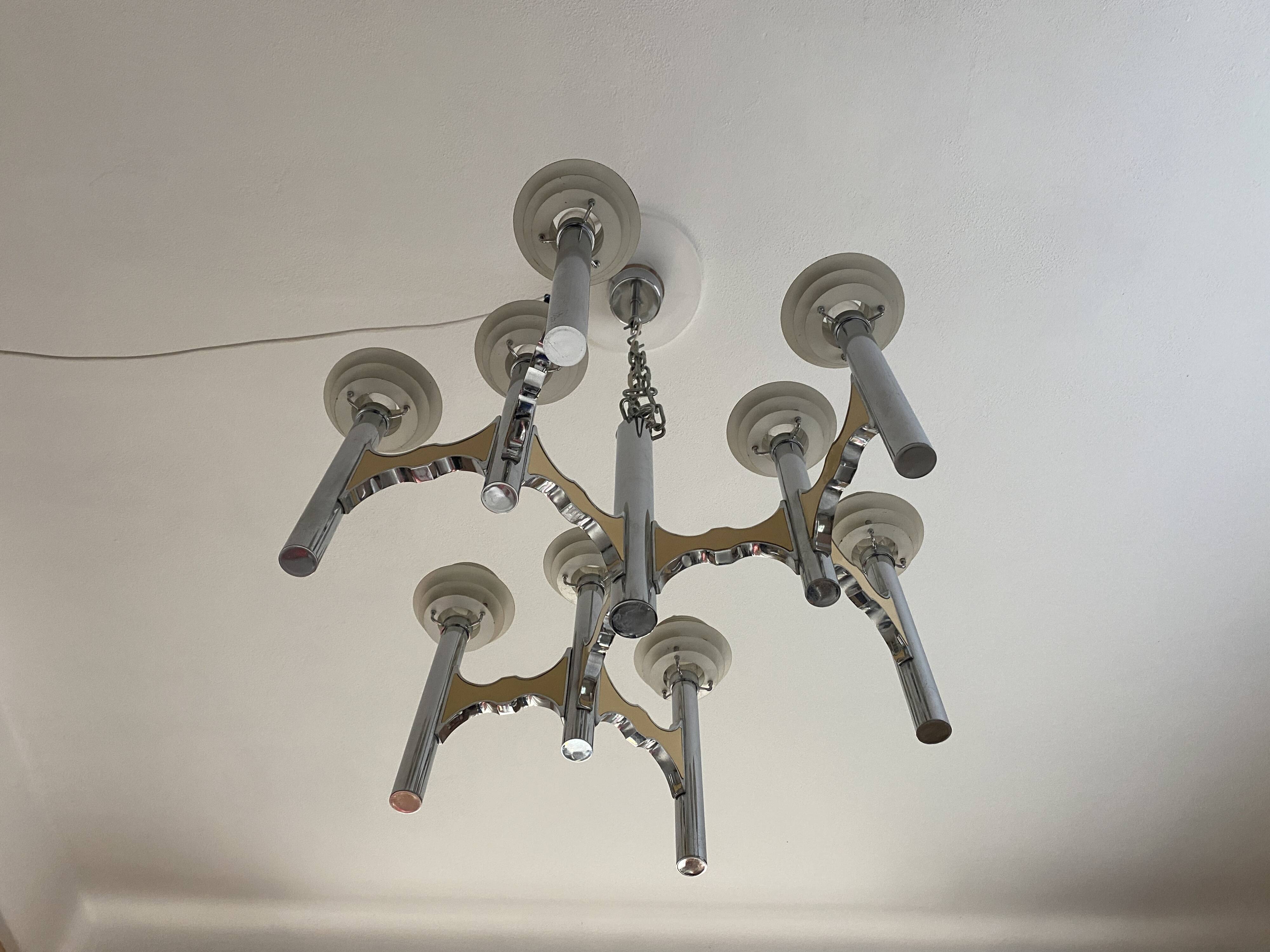 Vintage Italian 9-arms luchter Sciolari