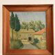 Oil Painting Canvas Albert Decarli Provençal Cypress Landscape