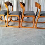 Ensemble de 4 chaises traîneau Baumann