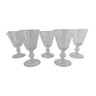 5 verres anciens en verre, modèle Caton de Saint Louis, XXème siècle