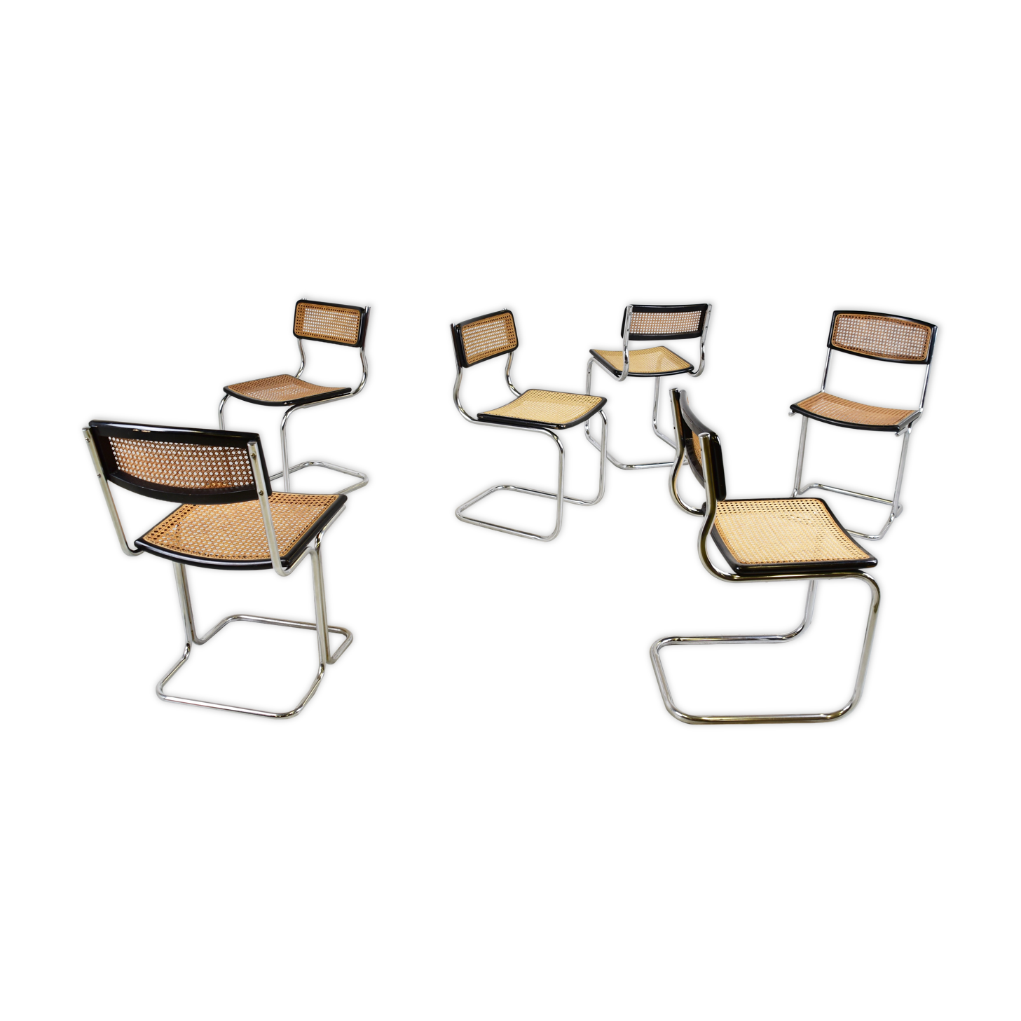 Vintage bauhaus style dining chairs, 1960s