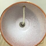 Lampe haute en grès avec abat-jour tissu d'origine