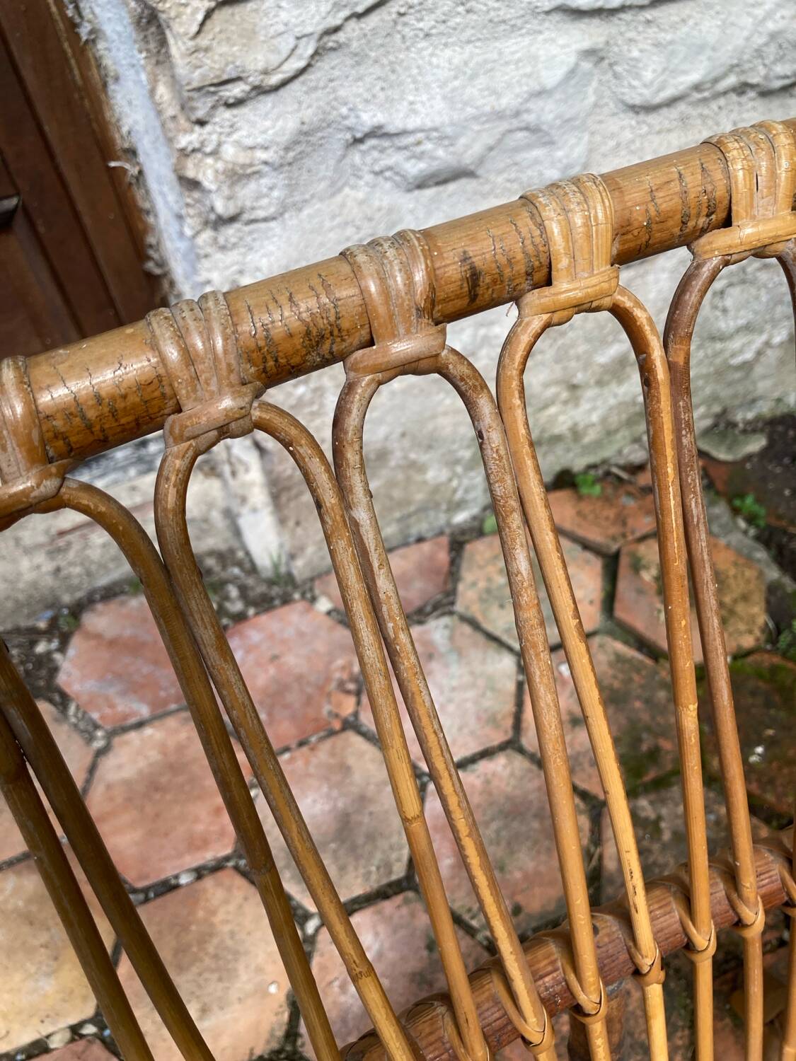 Vintage rattan armchair