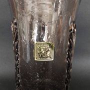 Vintage glass vase from the Ponant Locronan glassworks, 20th century