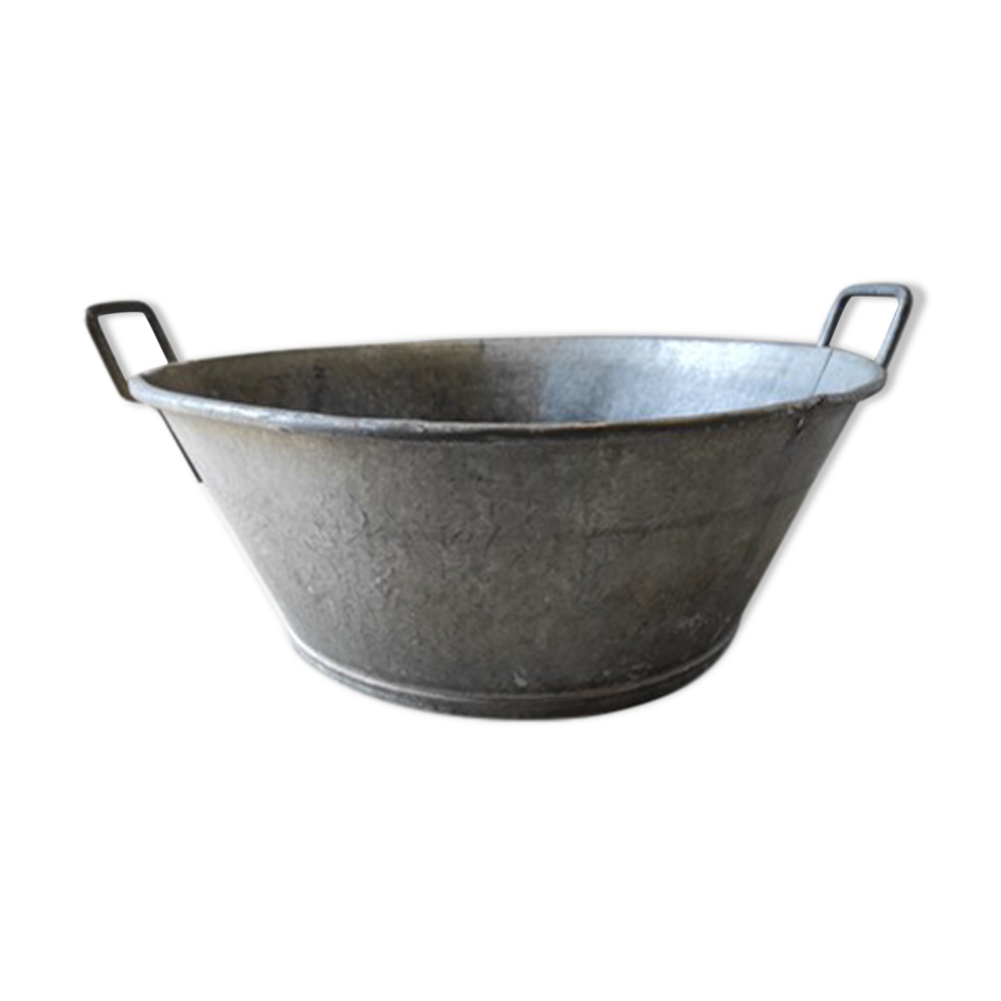 Old vintage retro zinc basin