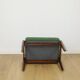 Tabouret Edmund Homa siège vert - bouclé