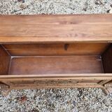 Wooden chest with lion paws