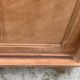 Vintage wardrobe with compass legs in raw wood, sliding doors, 1960s