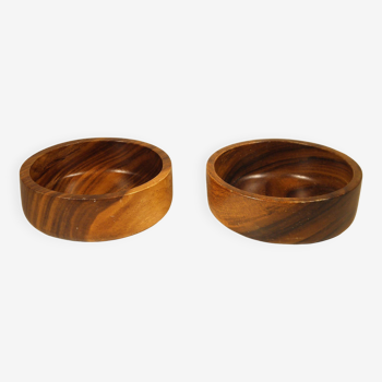 Two wooden bowls 15 cm
