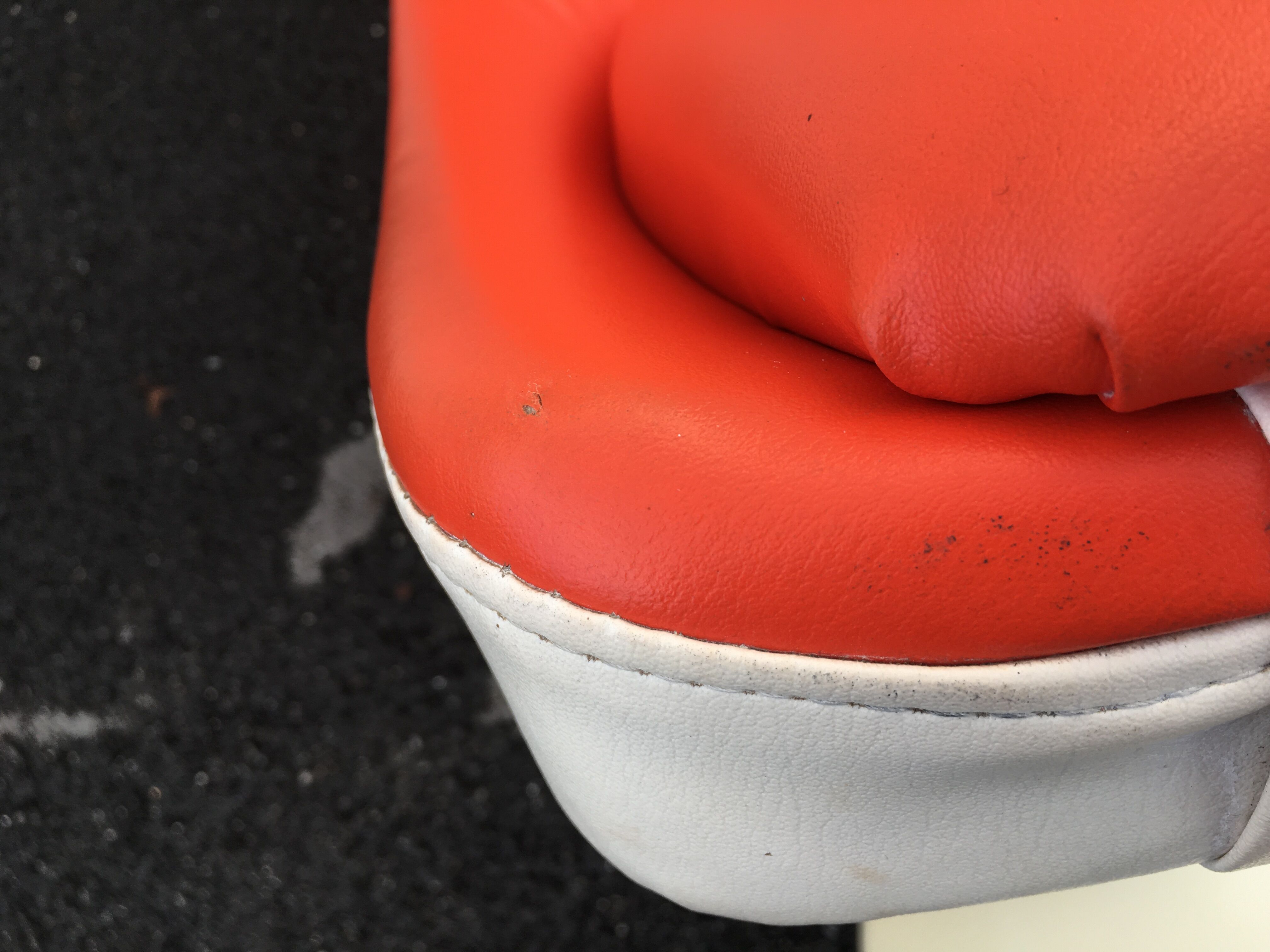 Orange tulip foot armchair