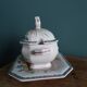 Sugar or mustard bowl Anfora Agueda hand painted ceramic Portugal