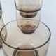 Set of 5 vintage 70s smoked glass water glass