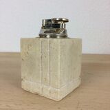 Briquet en travertin, cubique, années 80