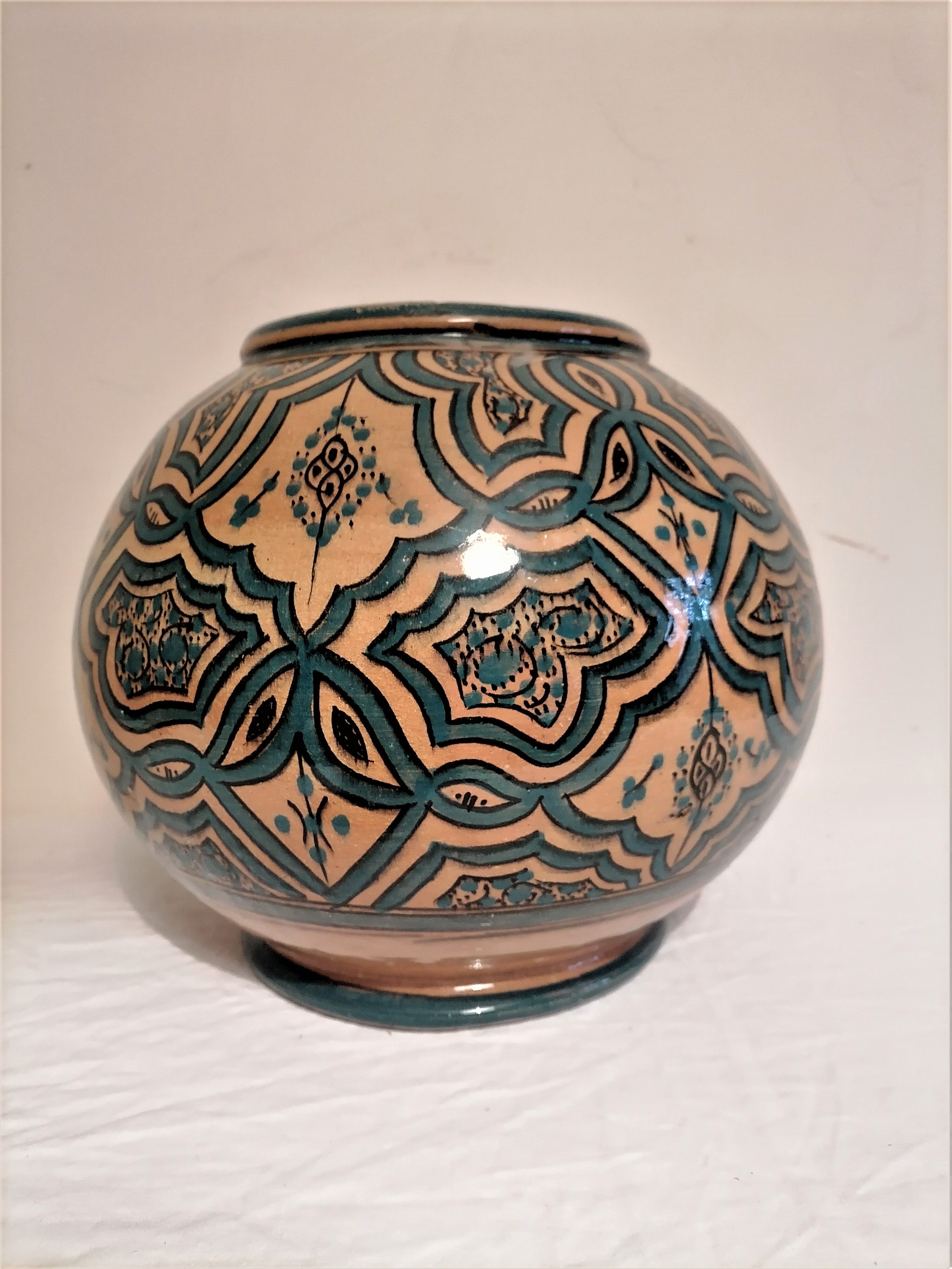 Moroccan oriental ball vase, year 40 - 50s