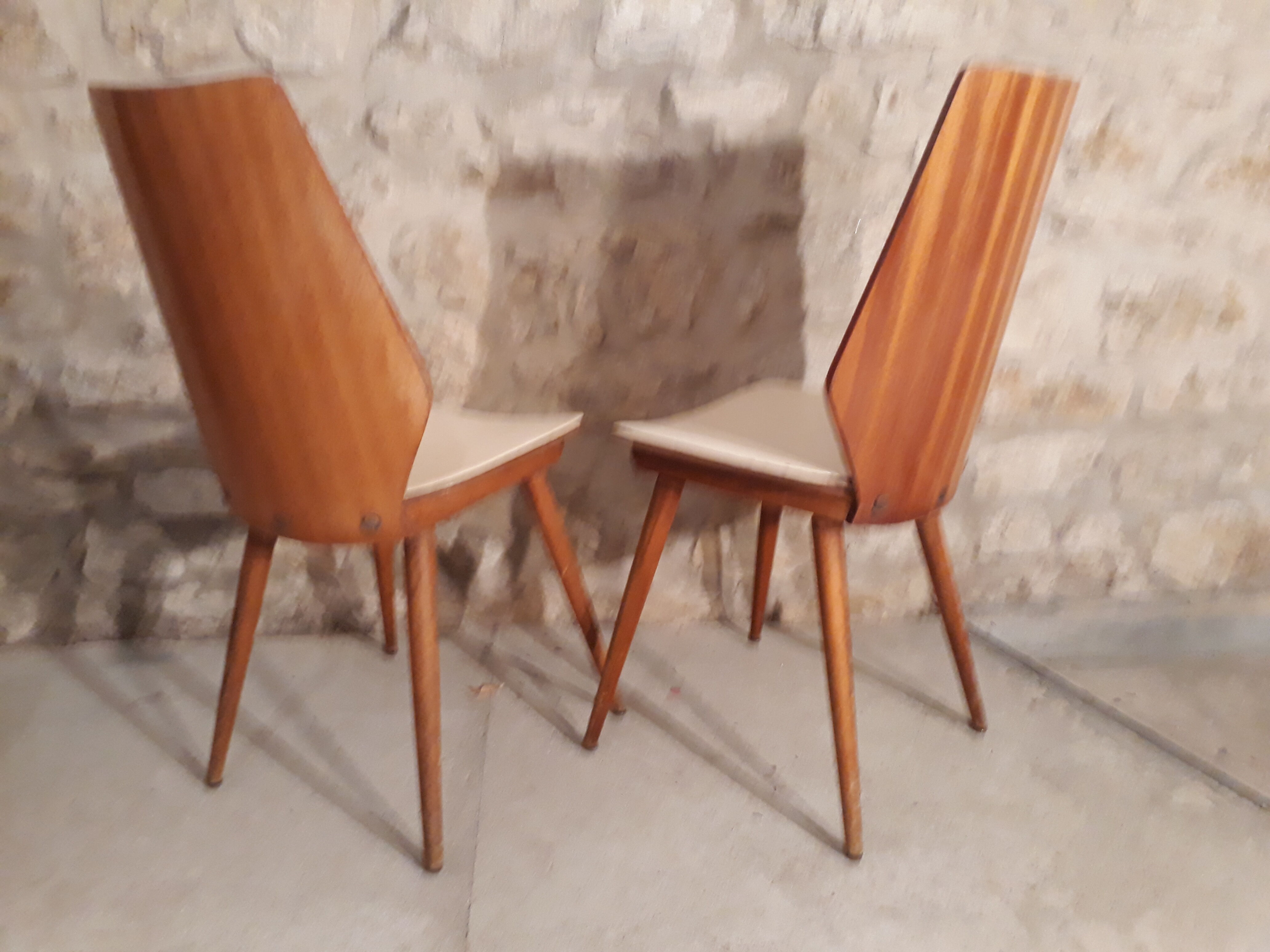 Pair of Max Bill Modernist Chairs for Baumann 1960