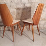 Pair of Max Bill Modernist Chairs for Baumann 1960