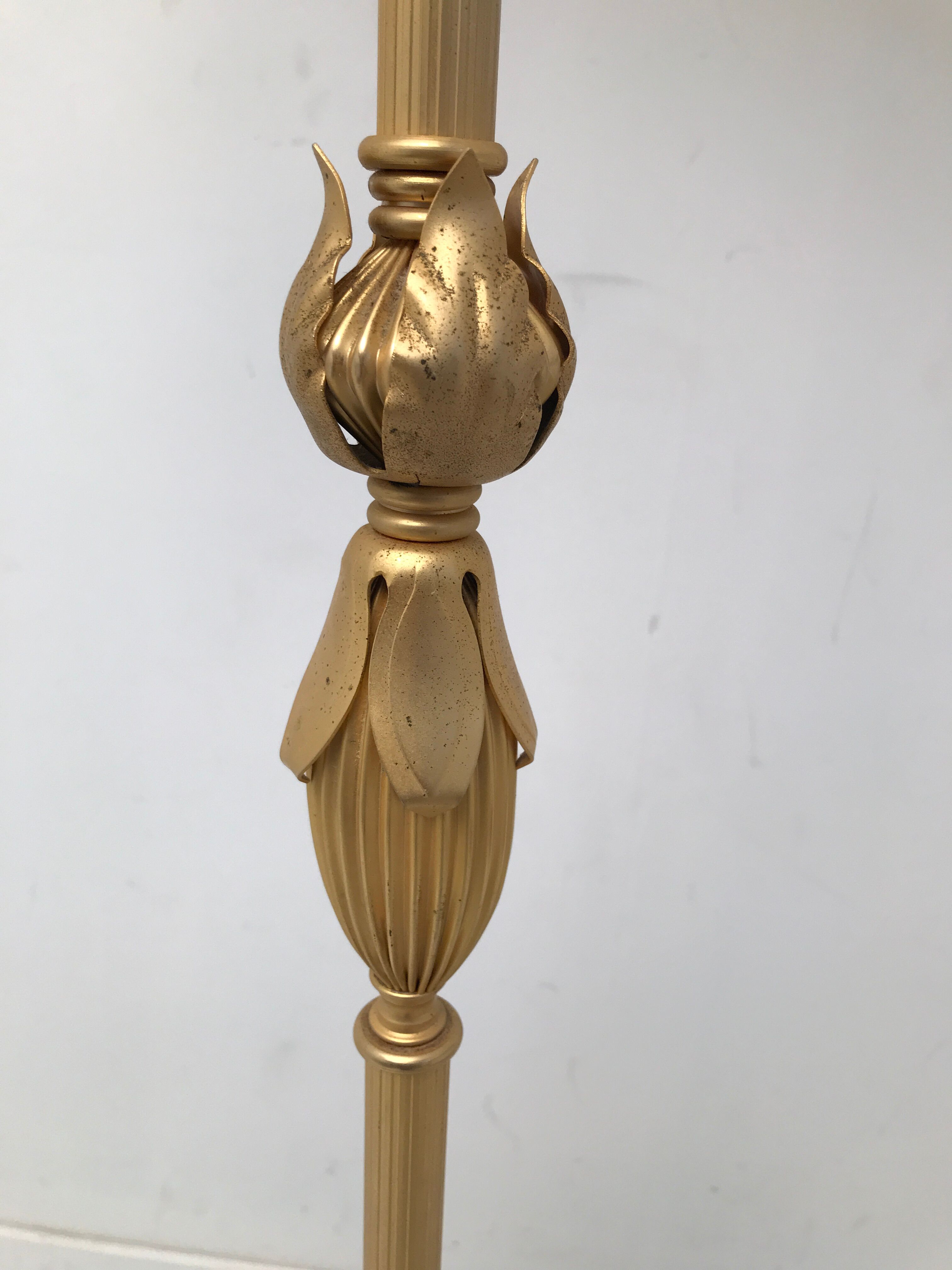 Vintage golden brass lamp anne 50