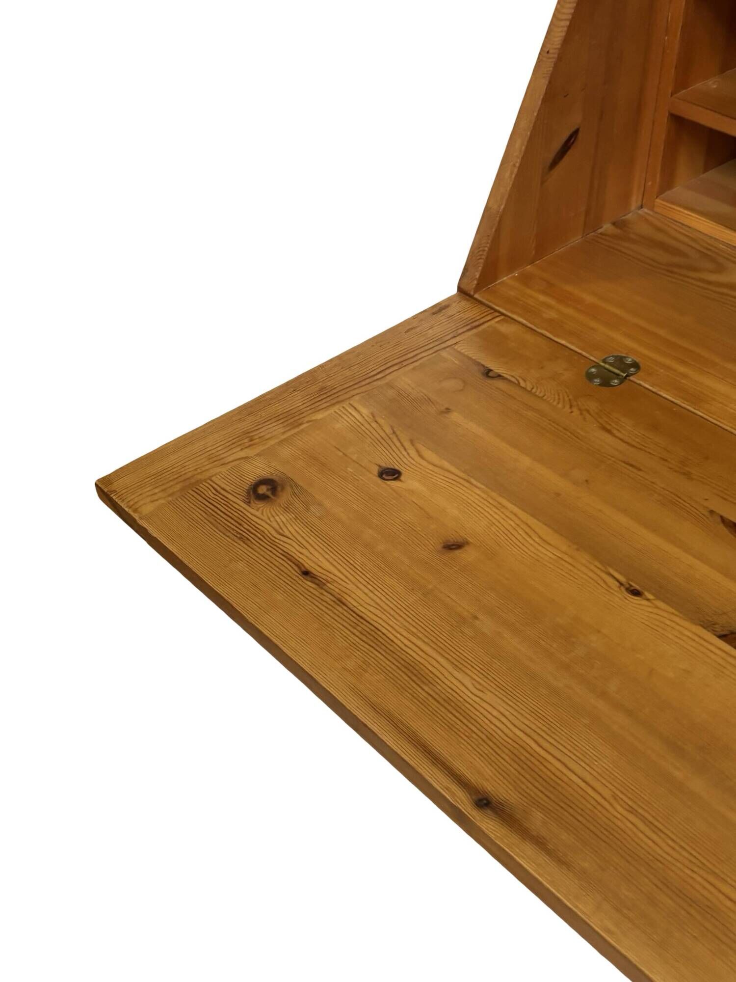 Vintage pine secretaire workstation desk, 1980s design